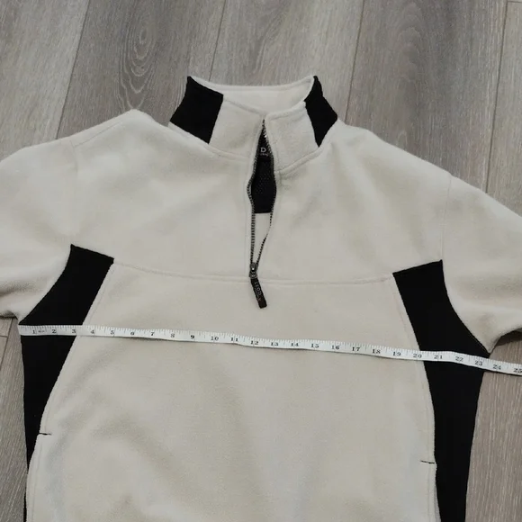 Izod Cream and Black Zip-Up Sweater - Picture 17 of 17